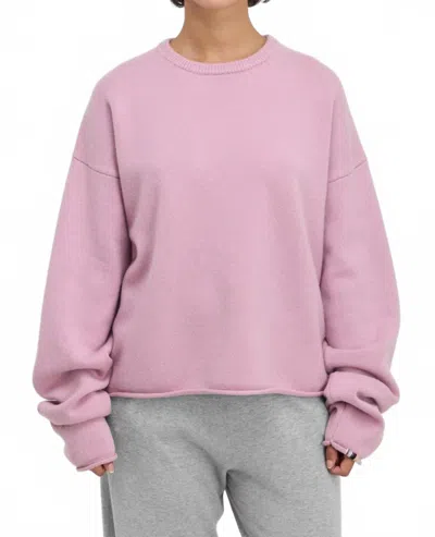 Extreme Cashmere Crewneck Comfy Sweater In Rosa In Pink