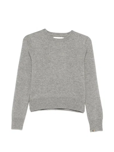 Extreme Cashmere Crew-neck Long-sleeve Sweater In Gray