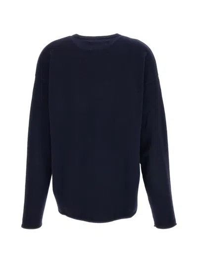 Extreme Cashmere Crew-neck Oversized Sweater In Blue