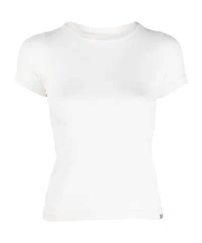 Extreme Cashmere Crew-neck Short-sleeve T-shirt In White