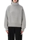 Extreme Cashmere Roll-neck Long-sleeve Sweater In Gray