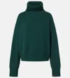 Extreme Cashmere Crop Xtra Cashmere Turtleneck Sweater In Green