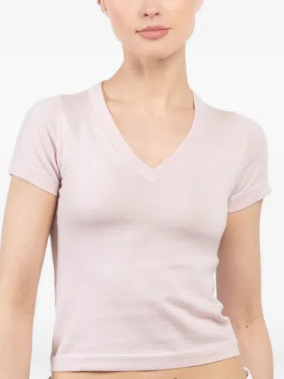 Extreme Cashmere Cropped T-shirt In Pink
