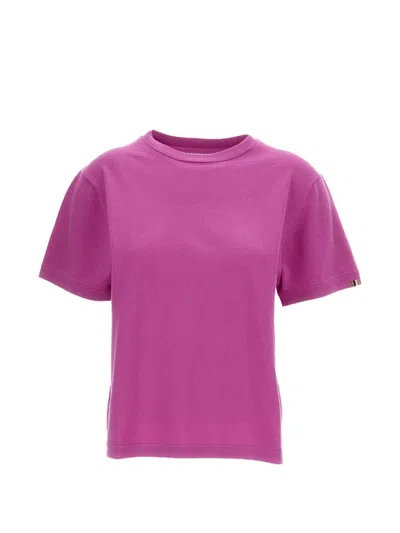 Extreme Cashmere Cropped Boxy Oleander Pink T-shirt With Cashmere Blend