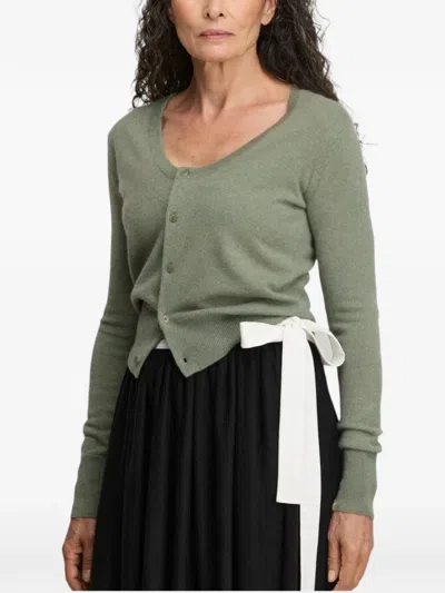 Extreme Cashmere Dorothea Cashmere Cardigan In Green