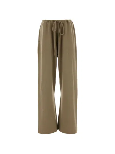 Extreme Cashmere Drawstring Trousers In Green