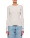 Extreme Cashmere Eel Cotton Cashmere Knit 2.48 Ls T-shirt In Grey