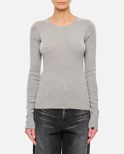 Extreme Cashmere Eel Cotton Cashmere Knit 2.48 Ls T-shirt In Grey