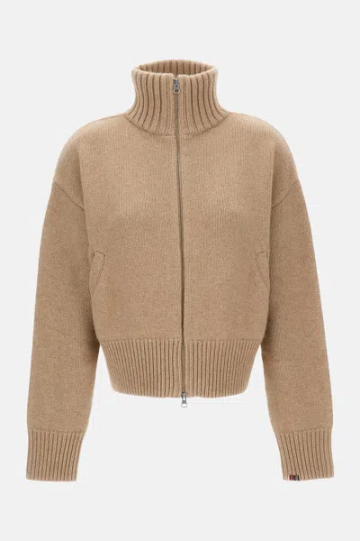 Extreme Cashmere Extra Fab Zip-up Cardigan In Brown