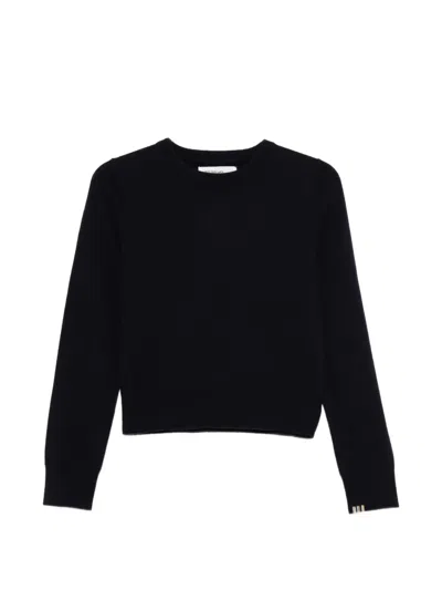 Extreme Cashmere February Fine-knit Round-neck Sweater In Black