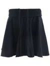 Extreme Cashmere Fine-knit Mini Skirt In Blue