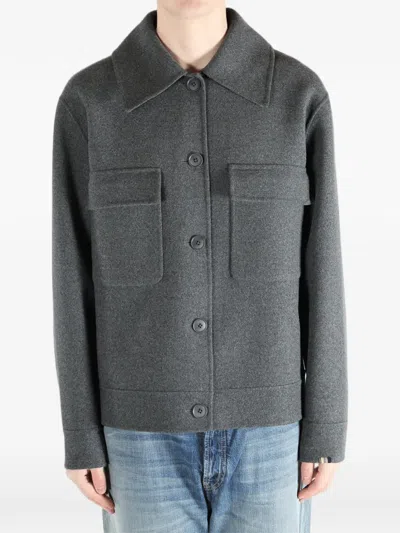 Extreme Cashmere 긴소매 포켓 오버셔츠 In Gray