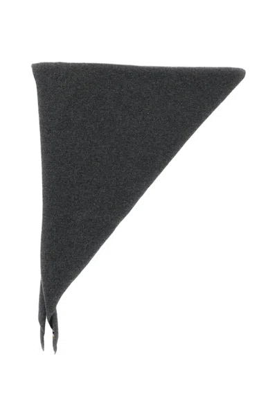 Extreme Cashmere Grey Bandana Cashmere-blend Triangle Scarf In Silver