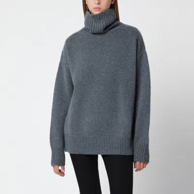 Extreme Cashmere Grey Cashmere Turtleneck Sweater In Gray