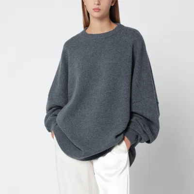 Extreme Cashmere Grey Oversized Cashmere Sweater In Blue