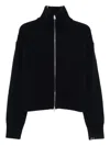Extreme Cashmere High-neck Zip-up Cardigan In Black