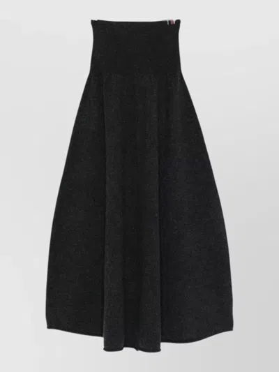 Extreme Cashmere High Waist Maxi A Line Flared Skirt In Black