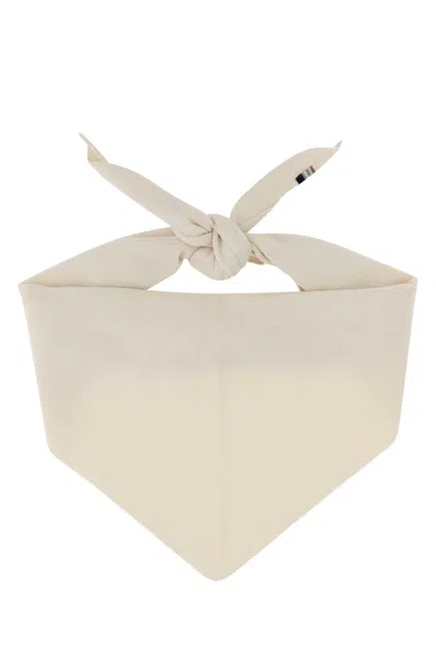 Extreme Cashmere Ivory Cashmere Blend Foulard Style Scarf 110 Cm X 42 Cm In White