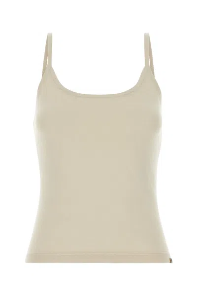 Extreme Cashmere Ivory Cotton Blend Britney Tank Top In Neutral