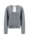 Extreme Cashmere V-neck Cashmere Sweater In Gray