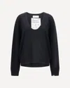 Extreme Cashmere V-neck Cashmere Sweater With Ribbed Cuffs And Hem In Black