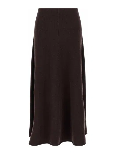 Extreme Cashmere N388 Ease Skirt In Brown