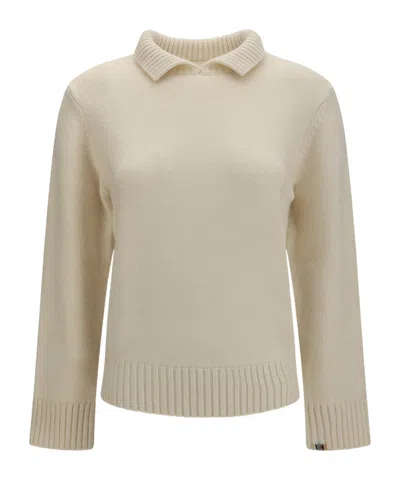 Extreme Cashmere Jo Ribbed Polo Knitted Sweater In Neutral