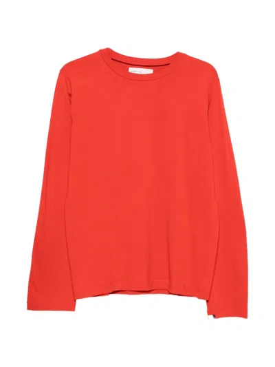 Extreme Cashmere Jones Crew-neck Long-sleeve Sweater In Red