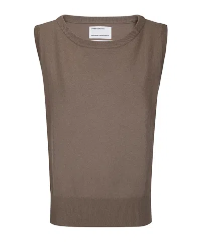 Extreme Cashmere Katherine Sleeveless Knitted Top In Brown