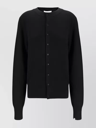 Extreme Cashmere Knit Crew Neck Cardigan In Blue