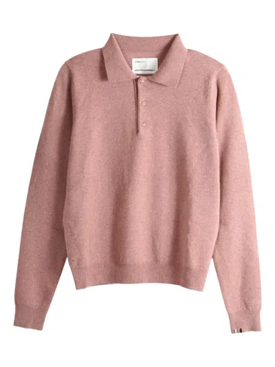 Extreme Cashmere Knitted Polo Shirt In Pink