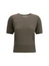 Extreme Cashmere Short-sleeved Sweater In Green
