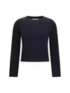 Extreme Cashmere N 451 Lisa Cotton Cashmere Top In Blue