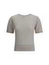 Extreme Cashmere Structured Short-sleeve Knitwear For All Seasons In Grey
