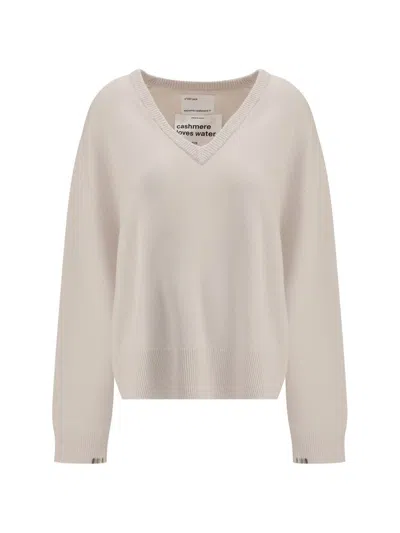 Extreme Cashmere White Cashmere Cashmere Sweater In Neutral