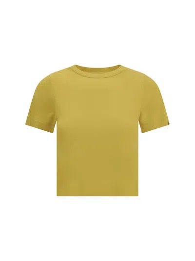 Extreme Cashmere Bicolor Cotton T-shirt In Yellow