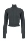 Extreme Cashmere Cashmere-blend No.302 Lemon Zip-up Cardigan In Gray