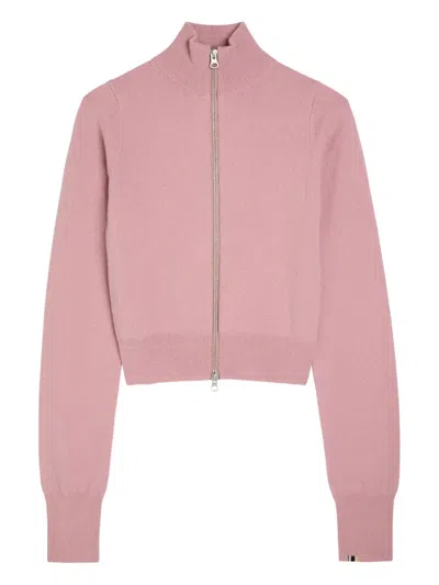 Extreme Cashmere Lemon Zip-up Sweater In Pink