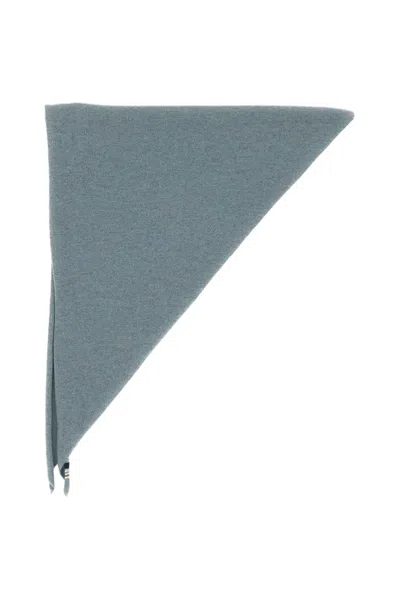 Extreme Cashmere Light Blue Bandana Cashmere-blend Scarf In Green