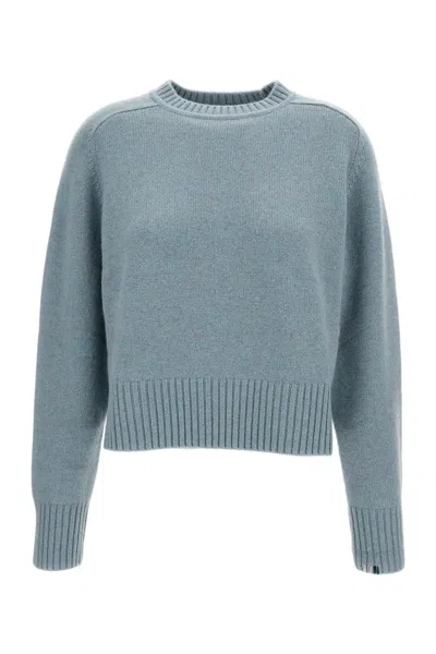 Extreme Cashmere Light Blue Cashmere-blend N.167 Crewneck Sweater In Multi