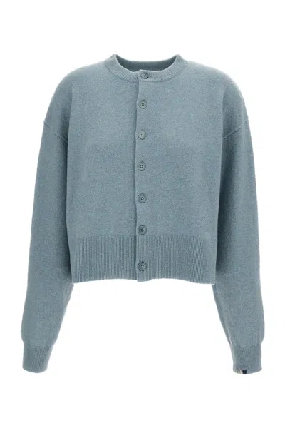Extreme Cashmere Light Blue Cashmere-blend N.170 Cardigan In White