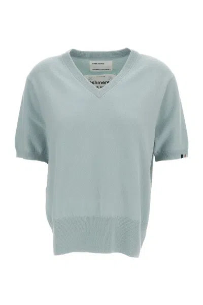 Extreme Cashmere Light Blue Martina Cashmere-blend Sweater In Green