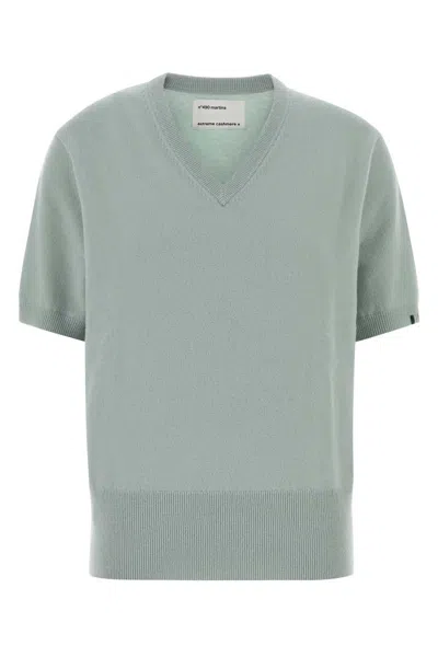 Extreme Cashmere Light Blue Pastel Stretch Cashmere Blend Sweater