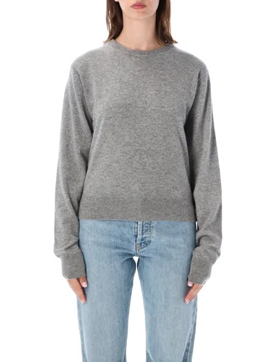 Extreme Cashmere Lightweight Cashmere March Crewneck Sweater In Gray