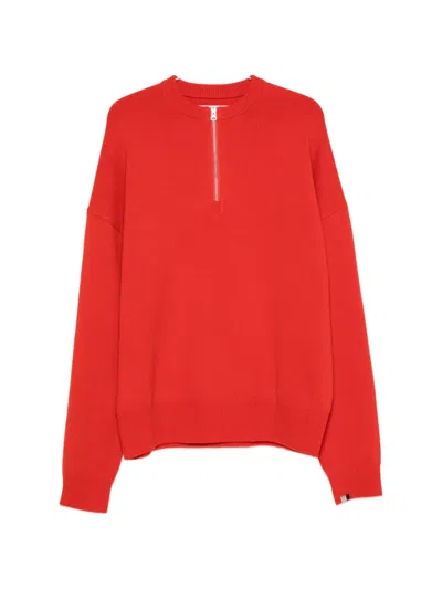 Extreme Cashmere Red Like Cashmere-blend Zip-up Sweater