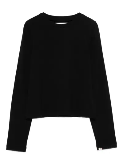 Extreme Cashmere Lisa Long-sleeve Sweater In Black