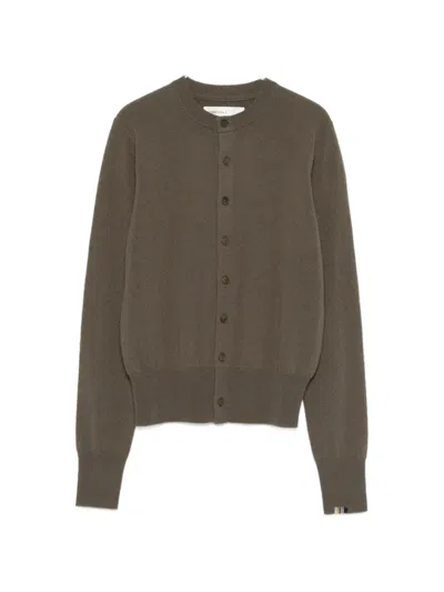 Extreme Cashmere Little 2 Buttoned Cardigan In Brown