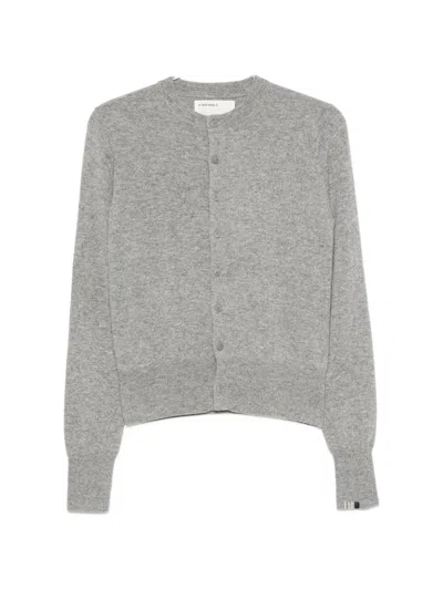 Extreme Cashmere Little 2 Button-up Slim-fit Cardigan In Gray