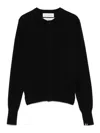 Extreme Cashmere Blue Front Button Cardigan In Black