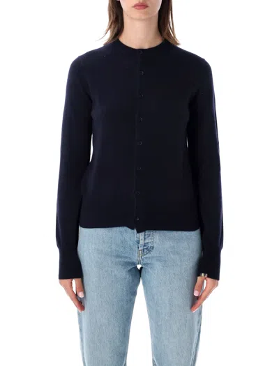 Extreme Cashmere Little 2 Mini Cashmere Cardigan With Corozo Buttons In Blue